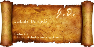 Jakab Demjén névjegykártya